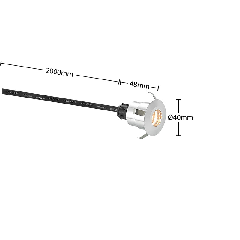 Lindby Bodeneinbaulampe Einbaustrahler LED Lampe Set rund aluminium warmweiß854 - 4251096596854