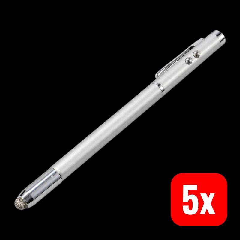 Renkforce Laserpointer Eingabestift Kugelschreiber LED Taschenlampe rot 100m - 4064161310213