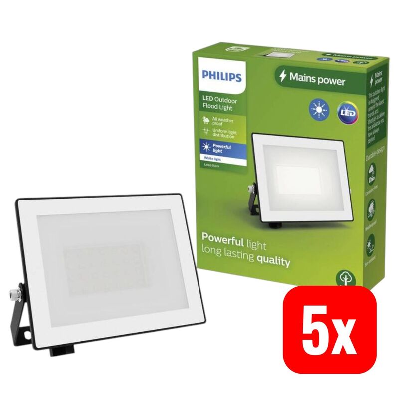 Philips LED Außenstrahler 20W Flutlicht warmweiß IP65 Aluminium schwarz 1800lm - 8720169365063