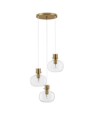 B-Ware Nova Luce Pendelleuchte Hängeleuchte CINZIA Gold E27 LED 3fach dimmbar Lampe