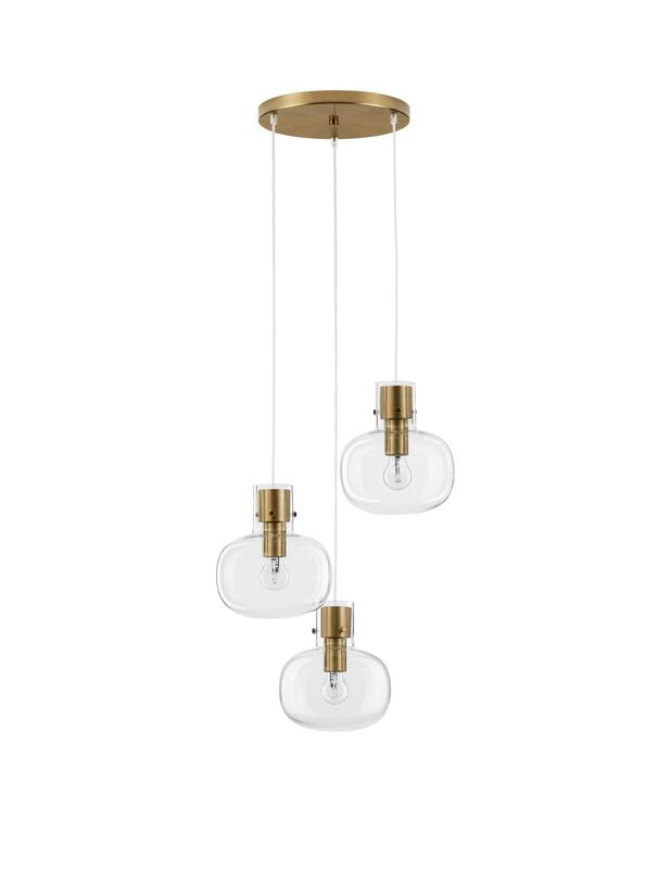 Nova Luce Pendelleuchte Hängeleuchte CINZIA Gold E27 LED 3fach dimmbar Lampe - 5212017431127