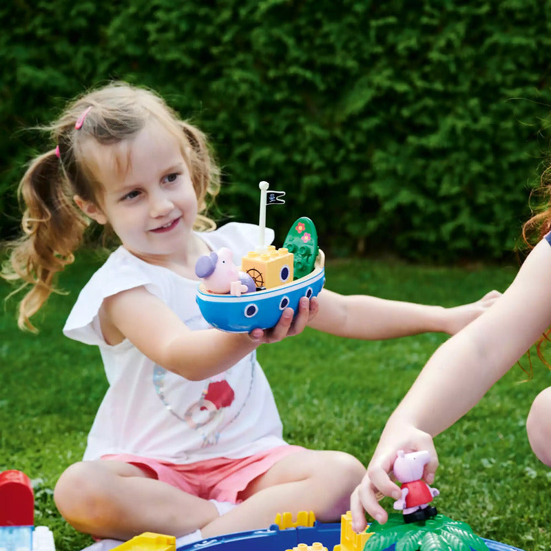 BIG Waterplay Set Peppa Pig Holiday Spielzeug Set mit Booten und Figuren bunt - 4004943551403