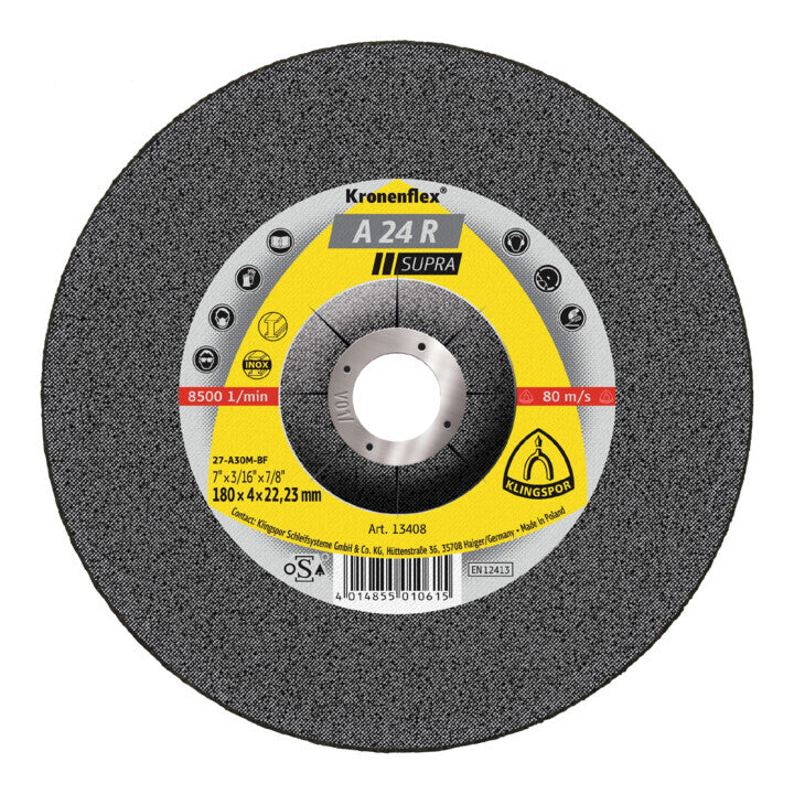 Klingspor A 24 R Schruppscheiben 230x6x22,23mm für Winkelschleifer - 4014855161980