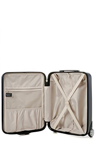 Aerolite Hartschalenkoffer 55x40x20cm Reisekoffer Handgepäck TSA Schloss schwarz - 5038230135075