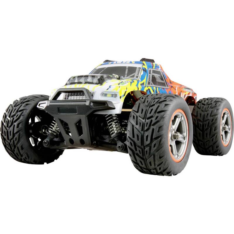 Amewi MAX20 1:20 RC Monstertruck Elektro 4WD Blau Orange mit Lichteffekt - 4262500341229