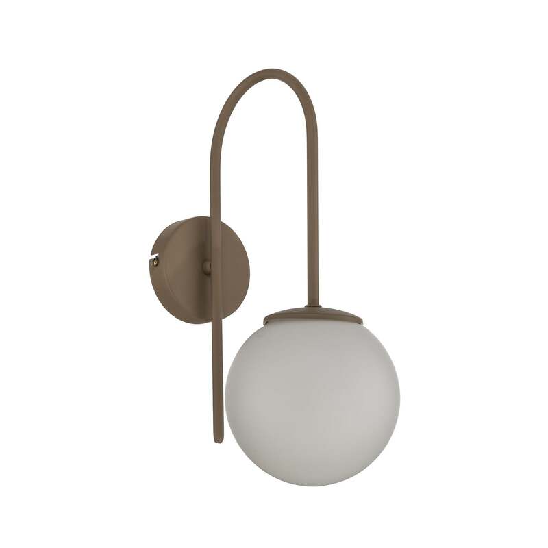 Wandleuchte Cambridge LED Wandlampe dimmbar beige matt Stahl Glas E14 34cm - 5907565930085