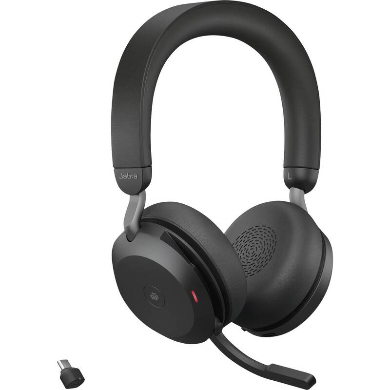 Jabra Evolve2 75 On Ear Headset Bluetooth Telefon schwarz 24h Gesprächszeit - 5706991024340