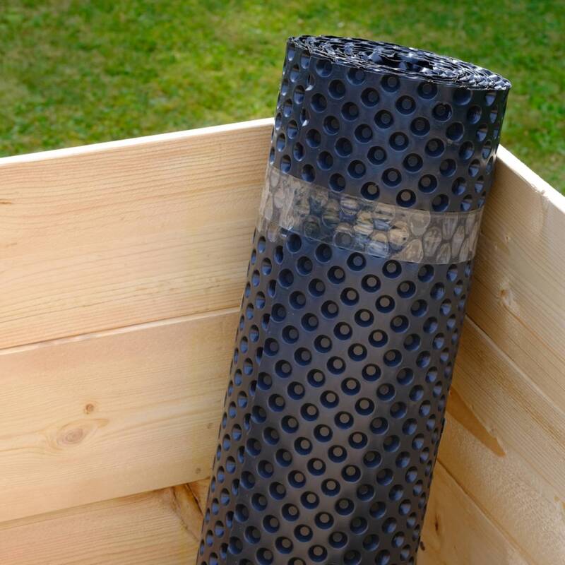 Siena Garden Noppenfolie Schwarz 6,5m Wurzelfest Schutz vor Pilzbefall HDPE 0,9m - 4019111528347