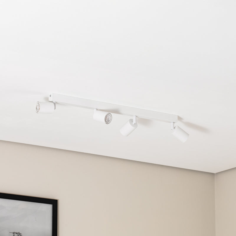 Top Deckenstrahler Deckenleuchte weiß Metall Stahl GU10 4 flammig 83 cm919 - 5901780568740