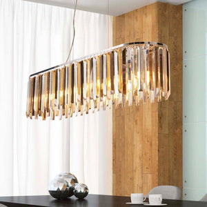 B-Ware Searchlight Hängelampe Pendelleuchte Clarissa LED Lampe dimmbar chrom 100cm