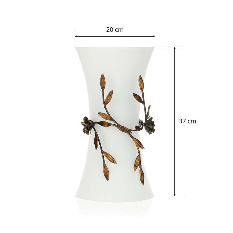 Kögl Wandleuchte Rose mit Glasschirm Wandlampe Lampe Leuchte Spot Licht E27 - 4040766165243