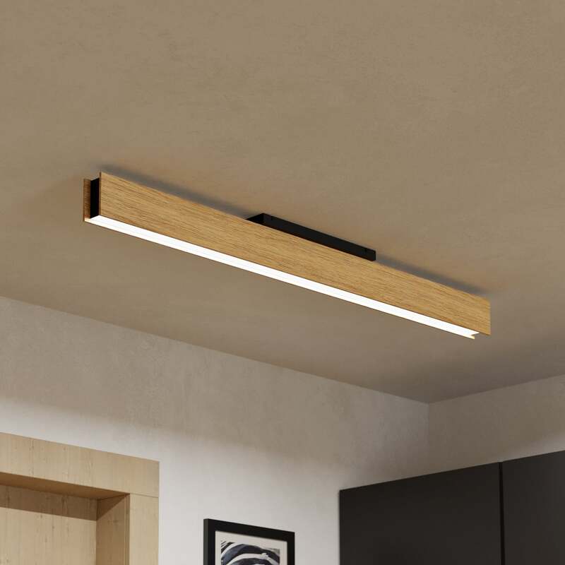 Smart-ZIG-LED-Deckenlampe Anchorena-Z 123 cm RGB CCT dimmbar Eglo Holz - 9008606243662
