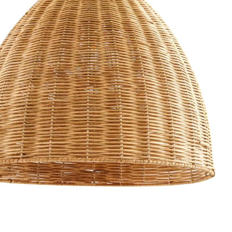 Lindby Hängeleuchte Laverne LED Pendelleuchte Rattan dimmbar beige Ø40cm 35cm - 4255830913648