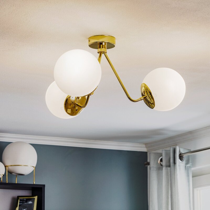 Euluna Deckenlampe Deckenlampe Lampe Leuchte hängend Tuse dreiflammig messing - 5902553216110