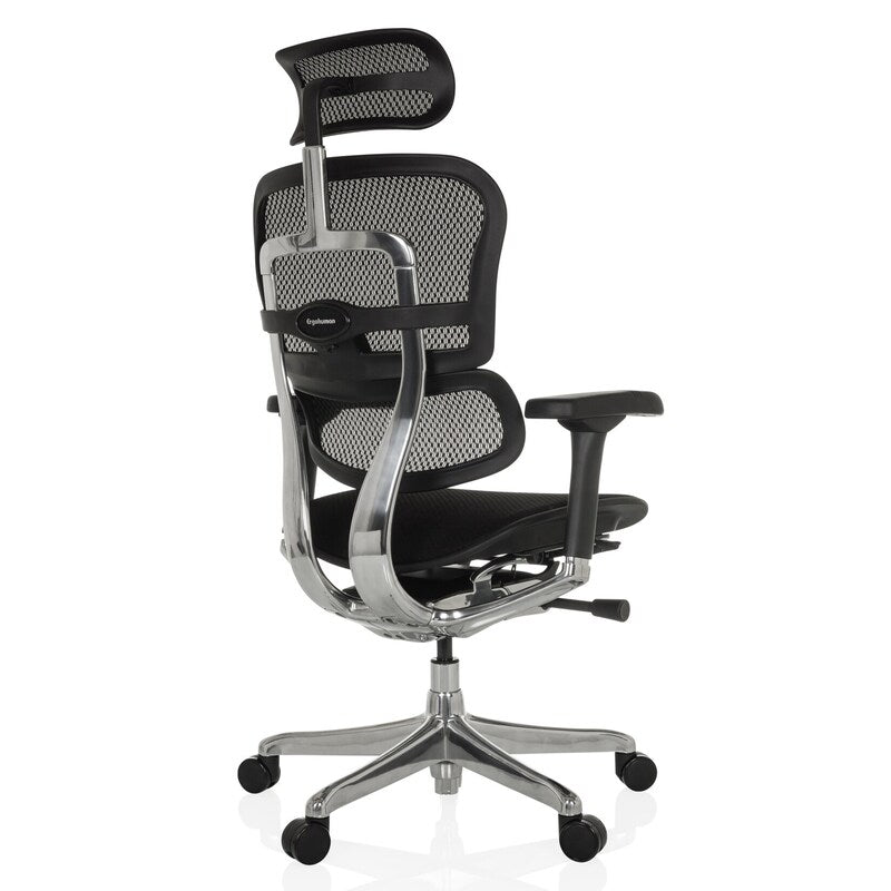 hjh OFFICE ERGOHUMAN Sitz Stoff Rücken Netz schwarz  Bürostuhl Chefsessel - 4064323037682