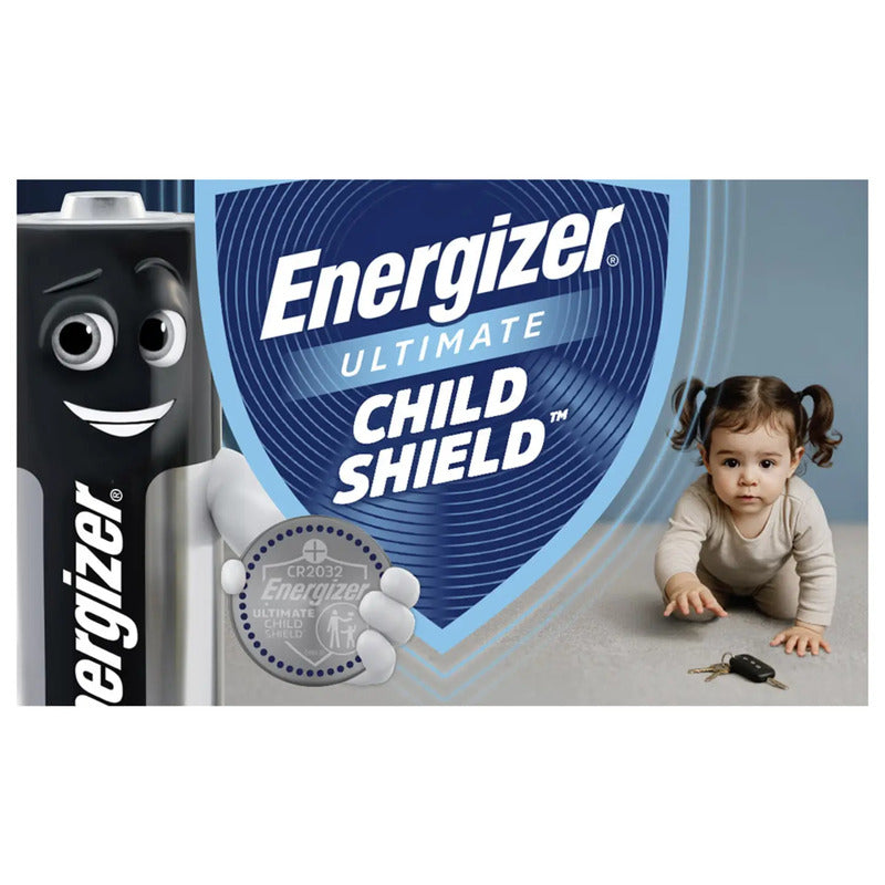 Energizer Knopfzelle CR2032 3V Lithium Batterie Ultimate Child Shield 4 Stück - 7638900452709