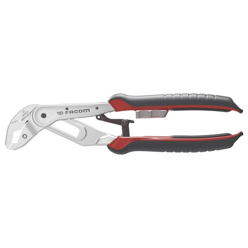 Facom 1-Piece Combination Plier Set Angled Head, 250 Mm Overall - 3662424110672