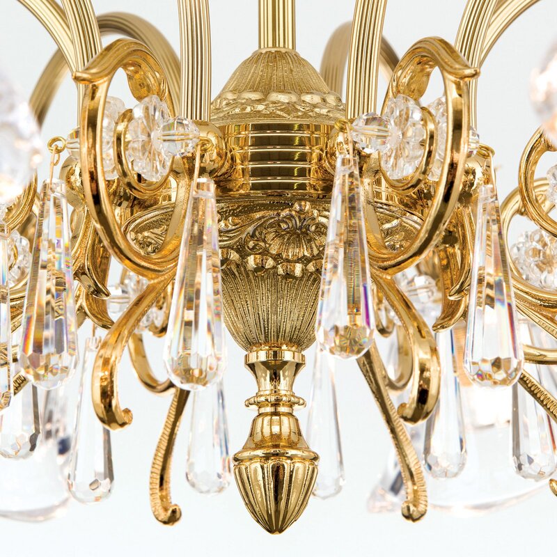 ORION Deckenleuchte Leuchte Kaisa 24 Karat vergoldet 8-flammig Gold Deckenlampe - 9003090214778