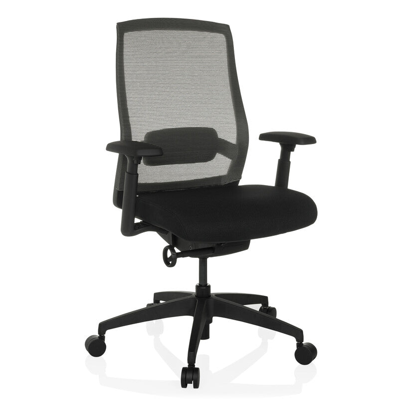 hjh OFFICE Bürostuhl COLORE schwarz Netzstoff höhenverstellbar für Hartböden - 4064323045458