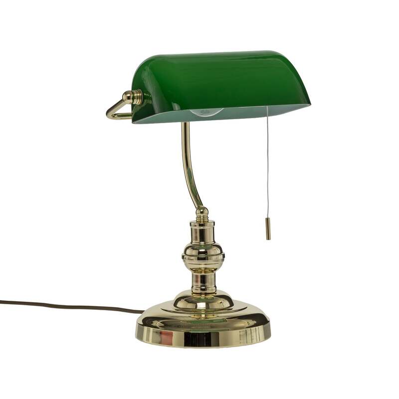 Lindby Tischleuchte Milenka LED Lampe Tischlampe Leuchte messing grün 39cm - 4251096523881