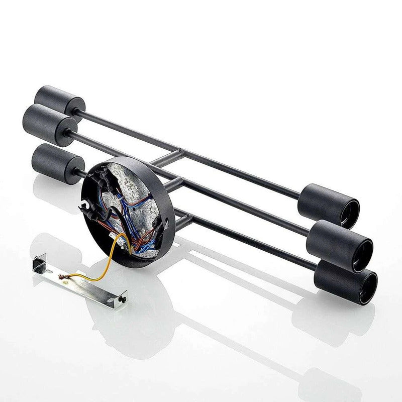 Lindby Estar Deckenleuchte Lampe Leuchte sechsflammig schwarz Metall E27 230V - 4251096583557
