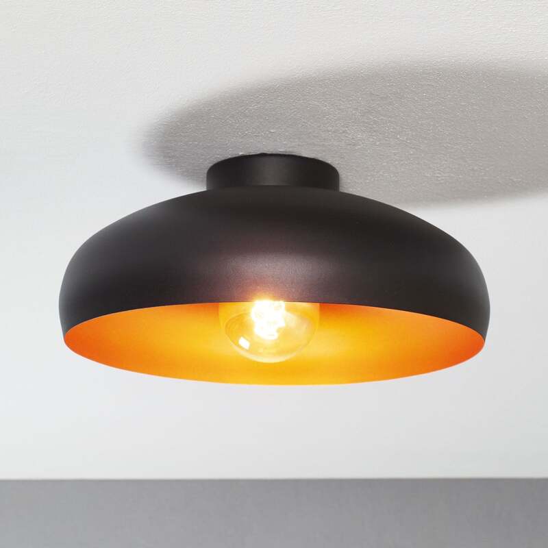 Zipcode Design Deckenleuchte 1 flammig Campbell Lampe Bündig Schwarz Metall - 9002759945473