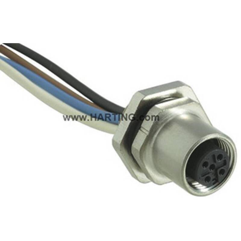 HARTING Sensoraktor Steckverbinder Buchse Sensorik Verbinder M12 Einbau 4polig - 2050001838087