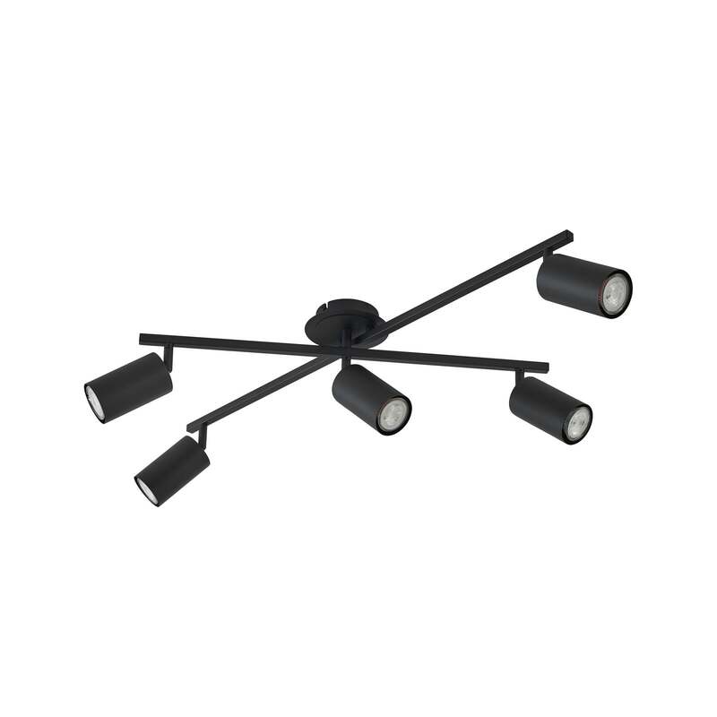 Lindby Deckenleuchte Joffrey LED Lampe 5-flg dimmbar schwarz 78x57,5cm IP20 - 4251096583847
