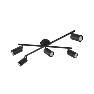 B-Ware Lindby Deckenleuchte Joffrey LED Lampe 5-flg dimmbar schwarz 78x57,5cm IP20