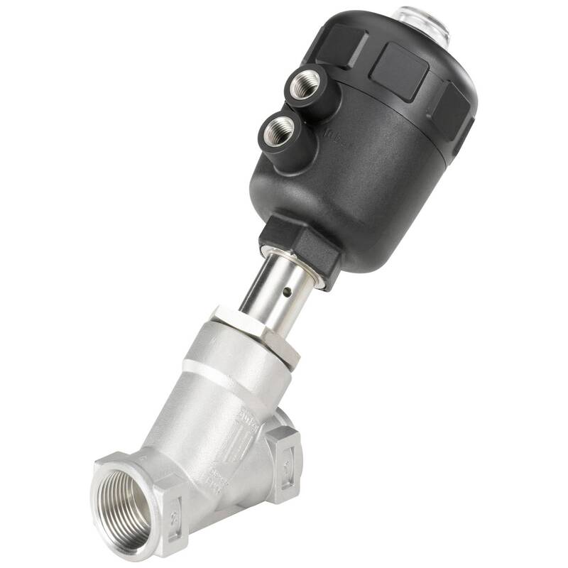 Bürkert Ventil Schrägsitzventil Luftgesteuertes Ventil Edelstahl PTFE 2 Wege - 4053913014455