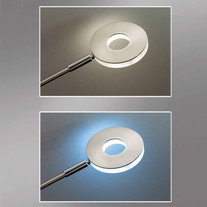 FISCHER HONSEL Stehleuchte Stehlampe LED Dent nickel weiß matt dimmbar 180 cm - 4003694403177