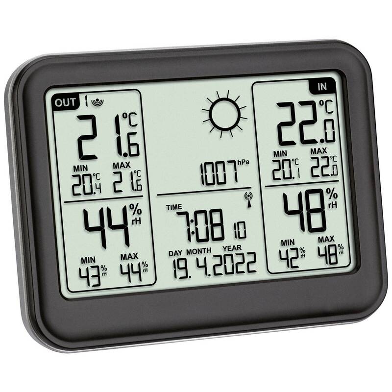 TFA Dostmann Funk-Wetterstation Vorhersage 12-24 Stunden max 3 Sensoren - 4009816029522