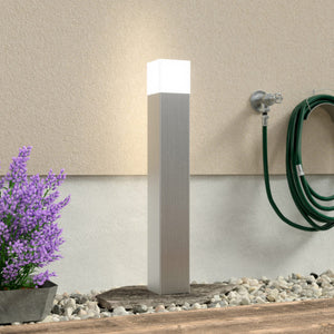 B-Ware LCD Wegeleuchte Linus Gartenleuchte Pollerleuchte LED Außenlampe Edelstahl 85cm