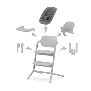 B-Ware Cybex LEMO Hochstuhl 4in1 Set Suede Grey Treppenhochstuhl mitwachsend für Babys