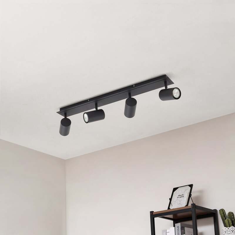 Lindby Deckenstrahler Joffrey LED Lampe dimmbar 4-flg schwarz 70cm GU10 IP20 - 4251911728514