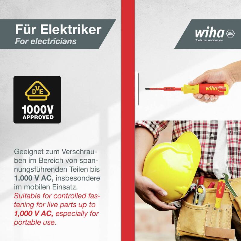 Wiha 2831 09 021 VDE Magazin-Schraubendreher inkl. Bit-Magazin Werkzeug - 4010995386115