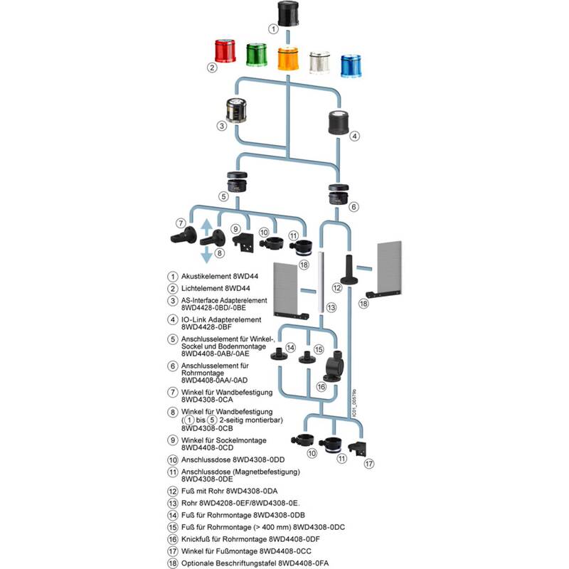 SIRIUS Befestigungswinkel Haltewinkel Signalsäule Fußmontage schwarz 9 STÜCK - 4011209498563
