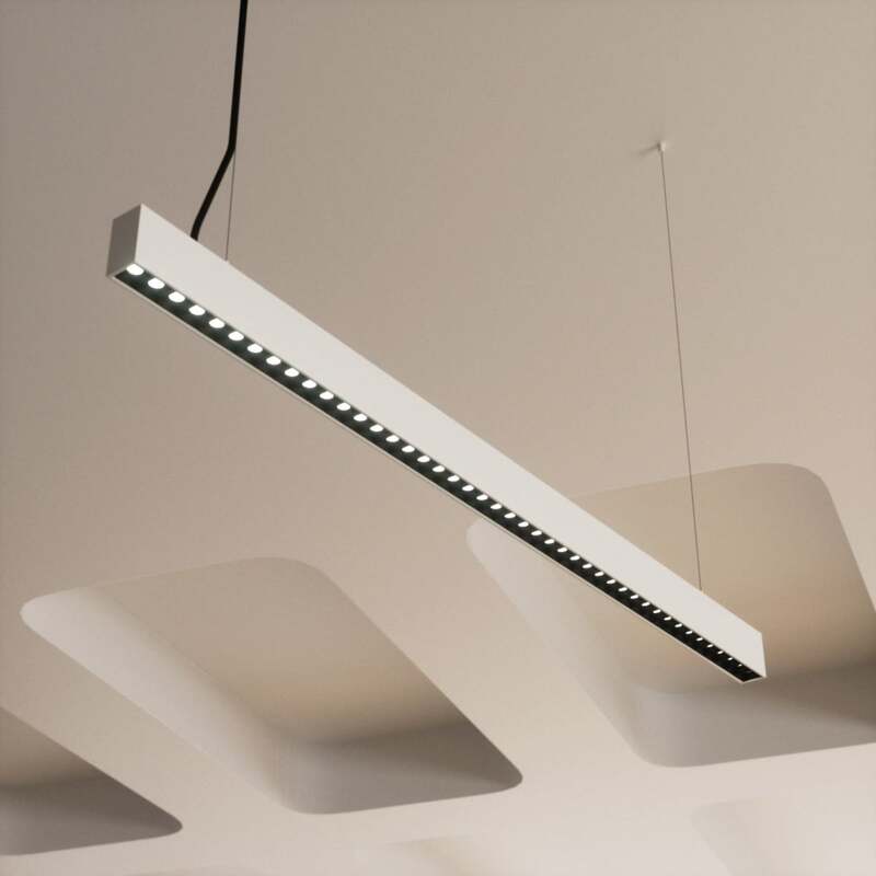Arcchio Pendelleuchte Hängeleuchte LED Büroleuchte silber Kunststoff Aluminium d - 4251096540246