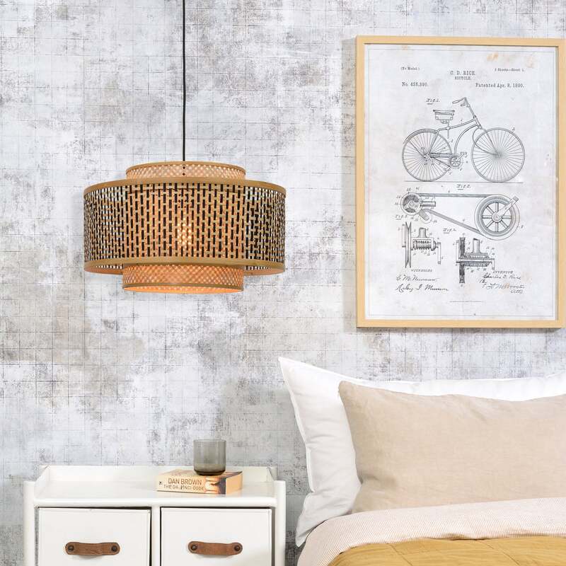Good&Mojo Hängeleuchte Pendelleuchte Bhutan LED Lampe dimmbar creme schwarz - 8716248085755