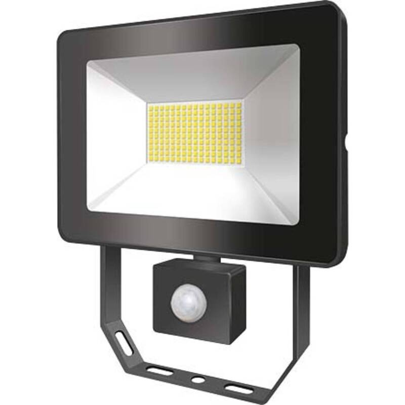 Easylux LED-Strahler Flutlicht BWM 3000K 30W schwarz Außenbeleuchtung - 4015120810855
