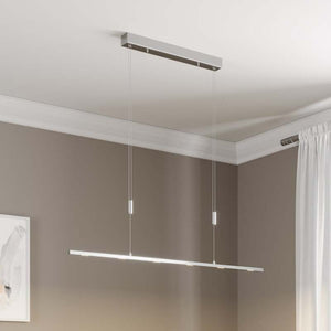 B-Ware Lucande Hängelampe Hängeleuchte Arnik LED Pendelleuchte dimmbar nickel 120cm