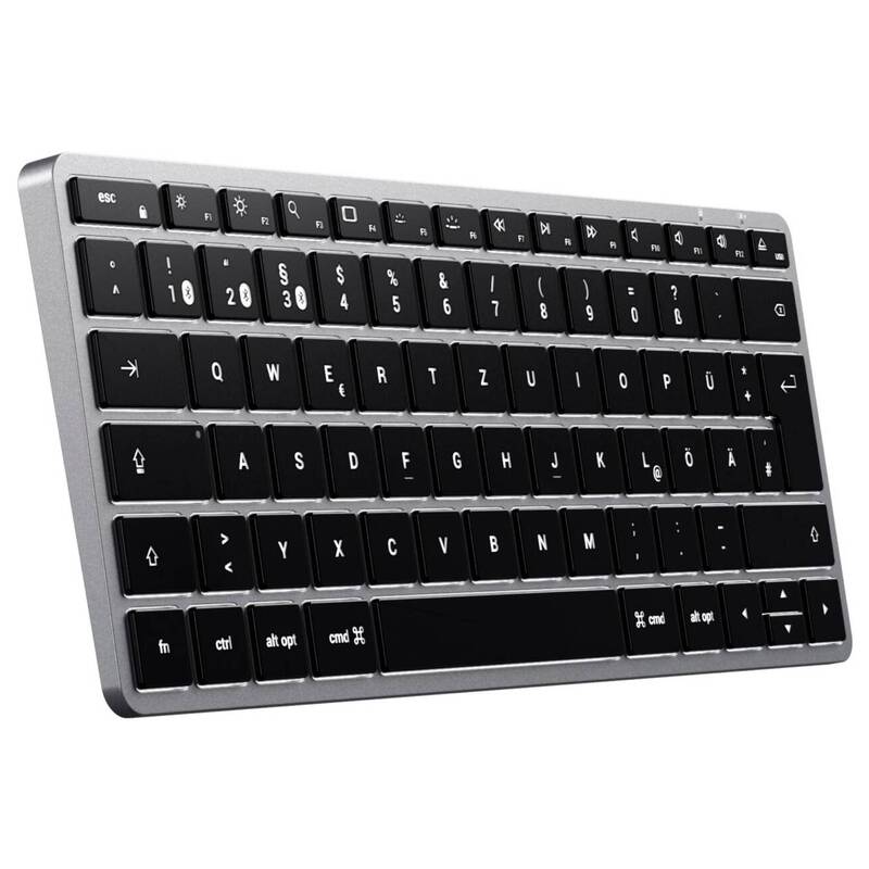 Satechi Slim X1 Mini Bluetooth Tastatur Keyboard Multimediatasten Anthrazit Akku - 0879961009694