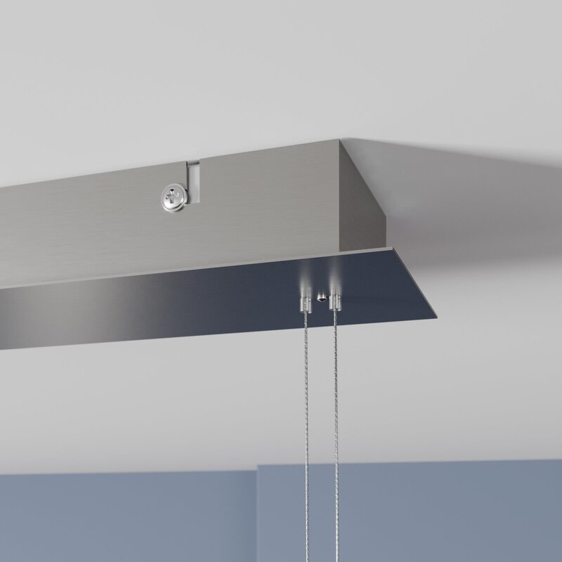 Lindby Pendelleuchte Hängeleuchte LED Manon Glas Metall höhenverstellbar grau - 4251096527865