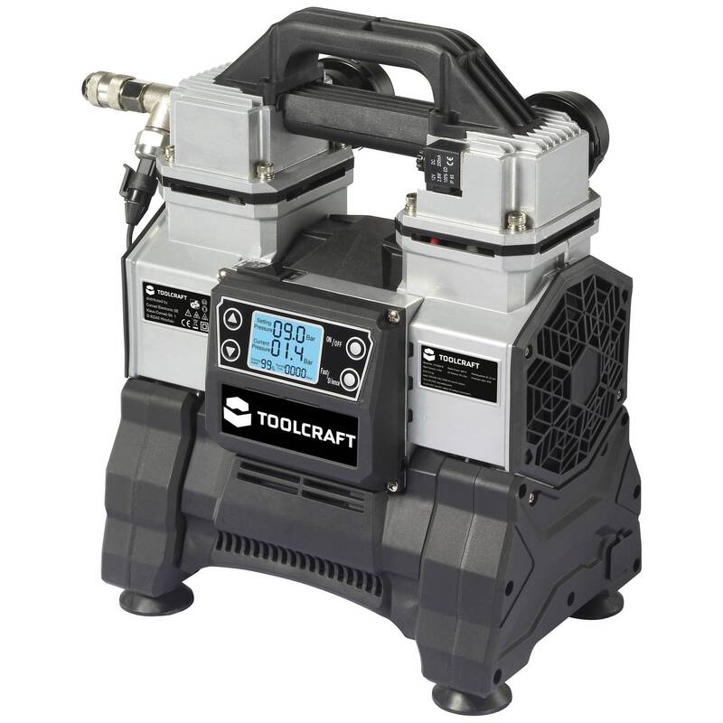 TOOLCRAFT DRUCKLUFT-KOMPRESSOR DC18V 500W 65l/min 9bar 2 Zylinder mobil kompakt - 4064161305509
