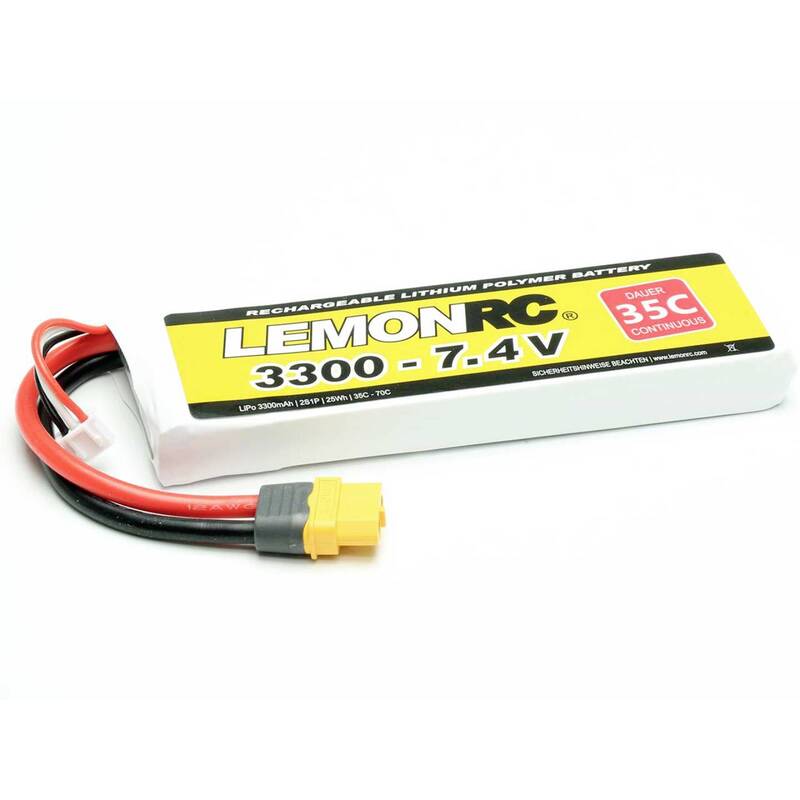 LemonRC Akkupack Batterie LiPo Lithium Polymer Akku Modellbau XT Anschluss 7,4 V - 4056534060313