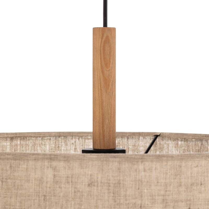 TK-Lighting Hängeleuchte Deva Nature LED Pendelleuchte dimmbar beige Holz 30cm - 5901780561079