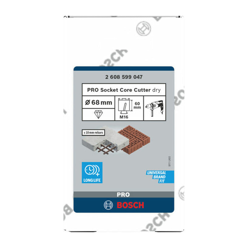 Bosch Diamant-Dosensenker Bohrer 68mm 4 Segmente 60mm Arbeitslänge 10mm Höhe - 4059952508788