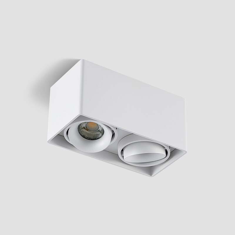 Arcchio Downlight Kubika LED Deckenlampe dimmbar 2-flg weiß Aluminium 19cm - 4251096579314