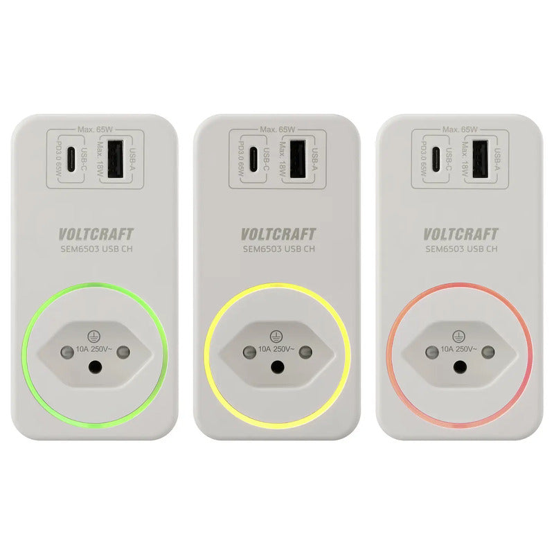 Voltcraft Energiekosten-Messgerät SEM6503 CH USB-Schnittstelle Datenlogger Tuya - 4064161294346