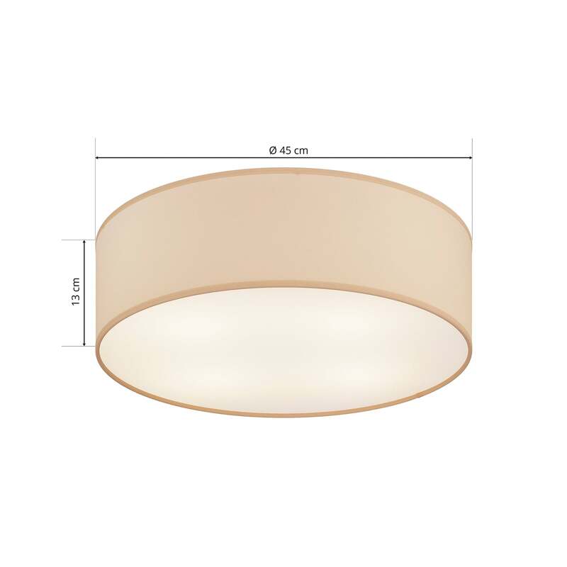 TK-Lighting Deckenleuchte Rondo LED Lampe dimmbar beige Ø45cm 4-flammig Metall - 5901780544300